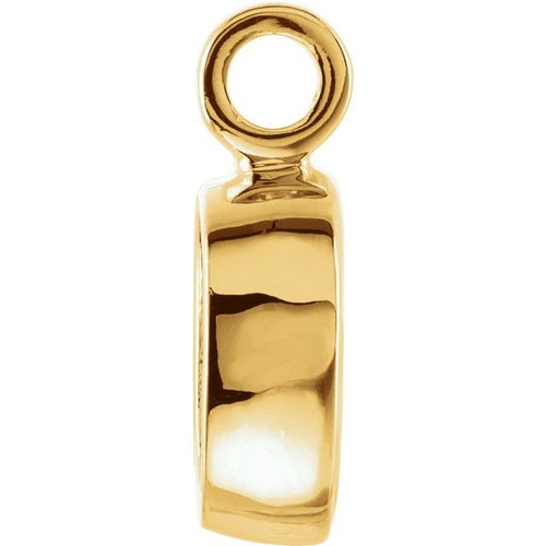 Oval Solitaire Pendant Mounting in 14 Karat Rose Gold for Oval Stone, 2.34 grams Oval Solitaire Pendant Mounting in 14 Karat Rose Gold for Oval Stone, 2.34 grams