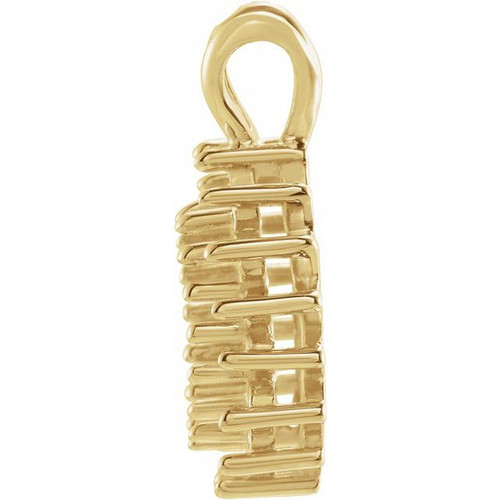 Halo Style Pendant Mounting in 18 Karat Yellow Gold for Oval Stone, 3.11 grams