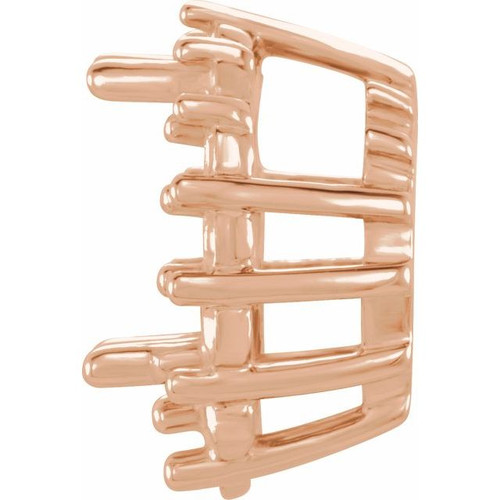 Halo Style Necklace or Pendant Mounting in 18 Karat Rose Gold for Oval Stone, 1.09 grams