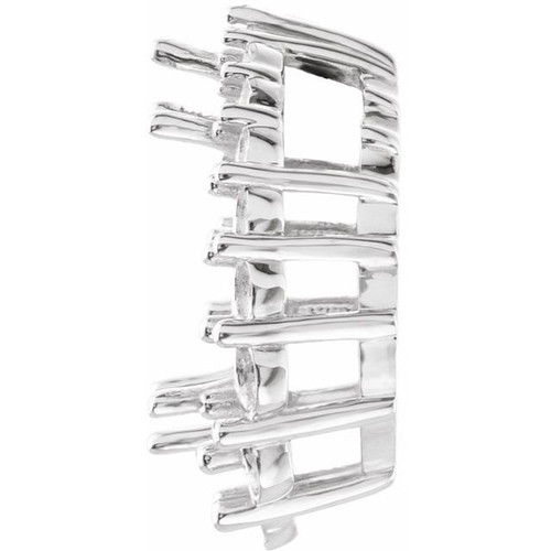 Halo Style Pendant Mounting in 10 Karat White Gold for Pear shape Stone, 1.77 grams