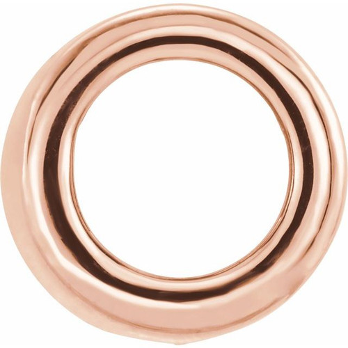 Bezel Set Solitaire Slide Pendant Mounting in 10 Karat Rose Gold for Round Stone, 0.9 grams