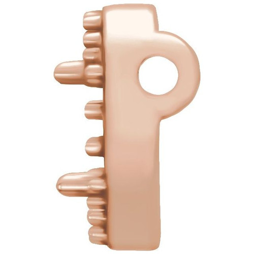 Halo Style Necklace or Pendant Mounting in 10 Karat Rose Gold for Cushion Stone, 0.89 grams