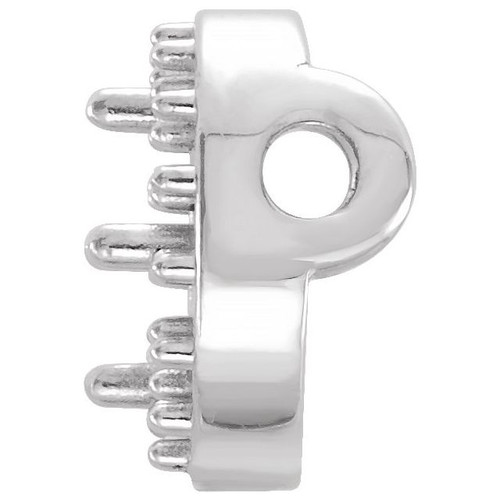 Halo Style Necklace or Pendant Mounting in 10 Karat White Gold for Round Stone, 0.4 grams