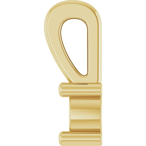 Family Bar Necklace or Pendant Mounting in 18 Karat Yellow Gold for Round Stone, 0.94 grams