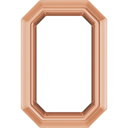 Emerald Bezel Set Slide Pendant Mounting in 18 Karat Rose Gold for Emerald Stone, 0.52 grams