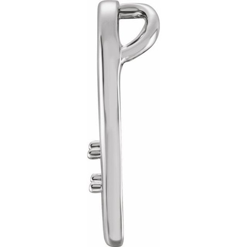 Family Heart Pendant Mounting in 18 Karat White Gold for Round Stone, 2 grams