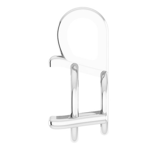 Solitaire Pendant Mounting in 10 Karat White Gold for Round Stone, 0.23 grams