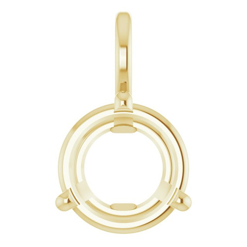 Solitaire Pendant Mounting in 10 Karat Yellow Gold for Round Stone, 0.23 grams