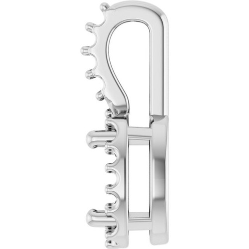 Halo Style Pendant Mounting in 18 Karat White Gold for Oval Stone, 0.66 grams