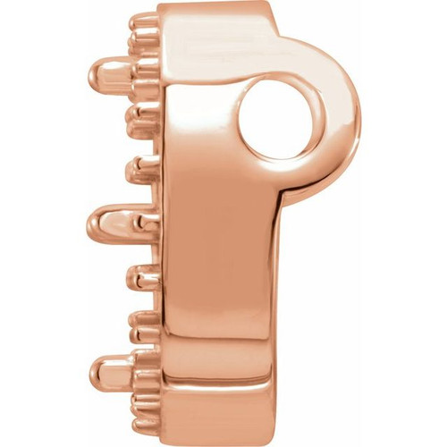 Halo Style Necklace or Pendant Mounting in 14 Karat Rose Gold for Round Stone, 1.09 grams