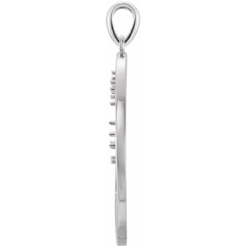 Family Tree Necklace or Pendant Mounting in 14 Karat White Gold