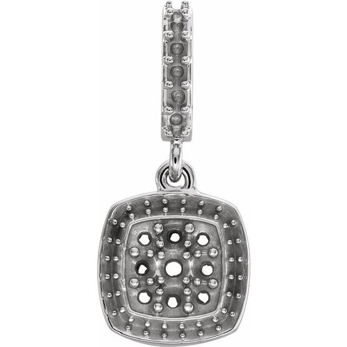 Cluster Pendant Mounting in Platinum for Round Stone, 3.16 grams
