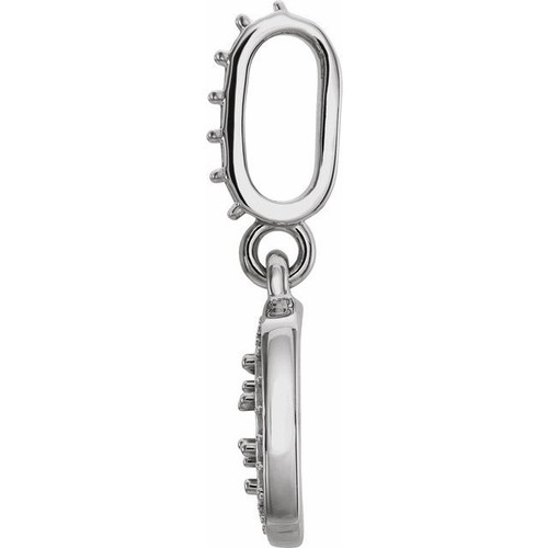 Cluster Pendant Mounting in Platinum for Round Stone, 3.16 grams