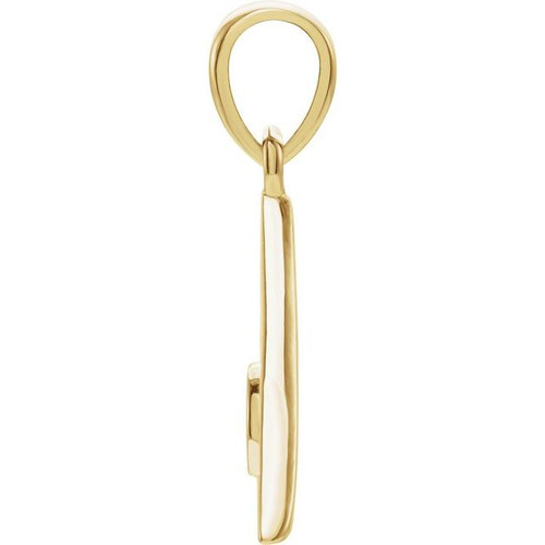 Eye of Providence Necklace or Pendant Mounting in 14 Karat Yellow Gold for Round Stone, 1.58 grams