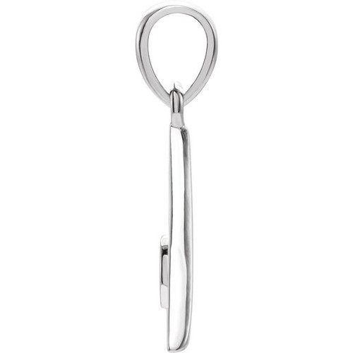 Eye of Providence Necklace or Pendant Mounting in 14 Karat White Gold for Round Stone, 1.54 grams