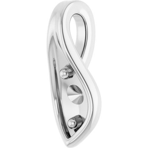 Family Peas in a Pod Necklace or Pendant Mounting in Sterling Silver for Round Stone, 0.42 grams