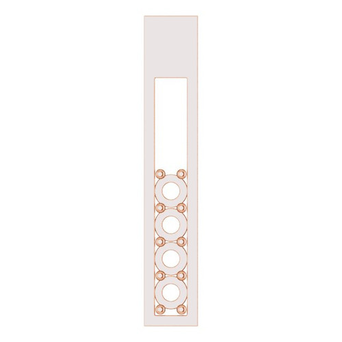 Family Bar Slide Pendant Mounting in 10 Karat Rose Gold for Round Stone, 3.92 grams