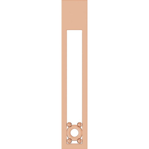 Family Bar Slide Pendant Mounting in 14 Karat Rose Gold for Round Stone, 4.56 grams