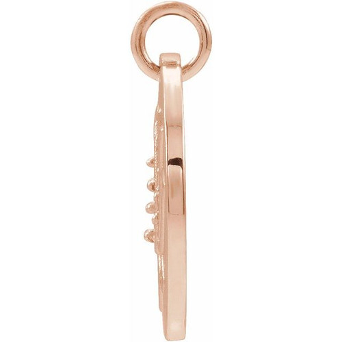 Lotus Necklace or Pendant Mounting in 14 Karat Rose Gold for Round Stone, 1.74 grams Lotus Necklace or Pendant Mounting in 14 Karat Rose Gold for Round Stone, 1.74 grams