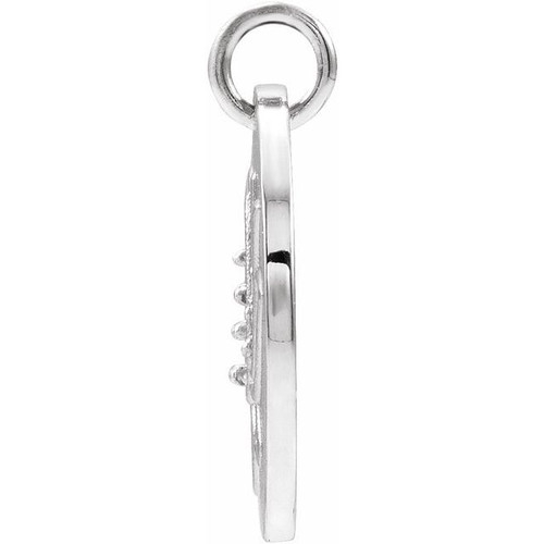 Lotus Necklace or Pendant Mounting in Sterling Silver for Round Stone, 1.37 grams