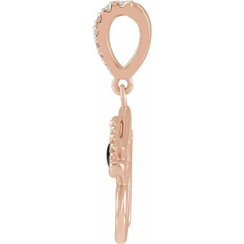 Eye of Horus Necklace or Pendant Mounting in 14 Karat Rose Gold for Round Stone, 1.4 grams Eye of Horus Necklace or Pendant Mounting in 14 Karat Rose Gold for Round Stone, 1.4 grams