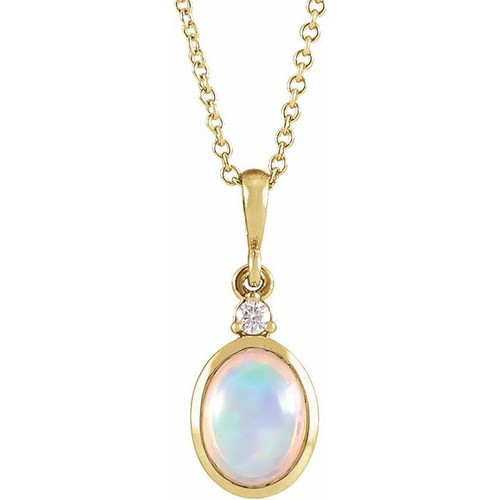 Cabochon Bezel Set Necklace or Pendant Mounting in 14 Karat Rose Gold for Oval Stone, 0.56 grams