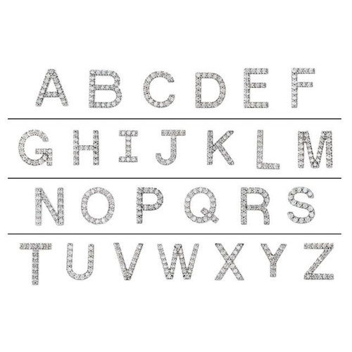 Single Initial Earring Mounting in Sterling Silver for Round Stone, 0.31 grams