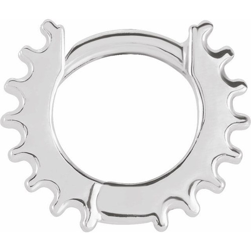 Accented Huggie Earrings Mounting in Platinum for Round Stone, 0.98 grams