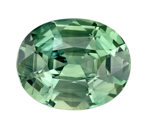 1.12 Green Sapphire Oval 7 x 5.6 mm