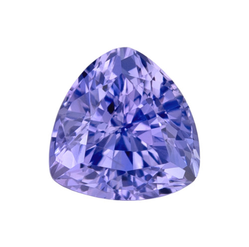 0.90 Carat Pretty Purple Sapphire Gem, Trillion Cut, 5.6 mm