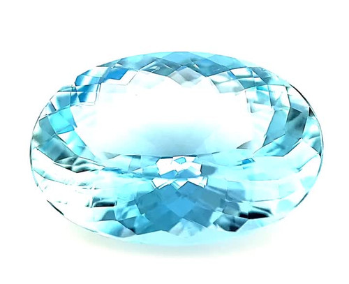 Oval 24.1 carats Blue Aquamarine, 21.68 x 18.27 x 11.28