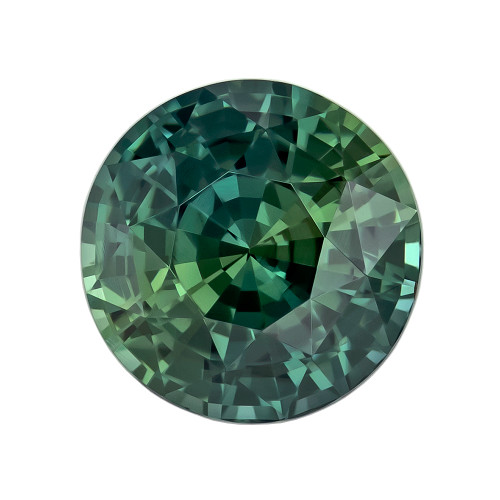 1.51 Carat Lovely Green Sapphire Gem, Round Shape, 6.4 mm