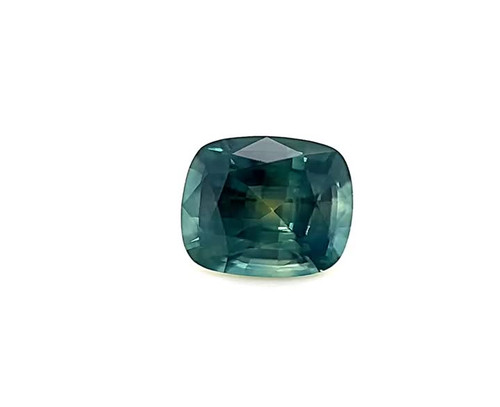 Cushion 0.77 carats Teal Sapphire, 5.31 x 5.27 x 3.37
