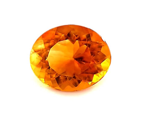 Round Shape, 5.26 carats Orange Loose Citrine Gem, 12.05 x 7.5