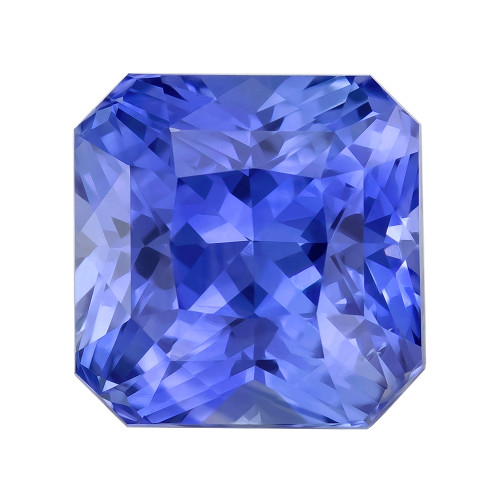 1.60 Carat Gemmy Blue Sapphire Gemstone, Radiant Cut, 6 x 5.9 mm, Royal Blue Color
