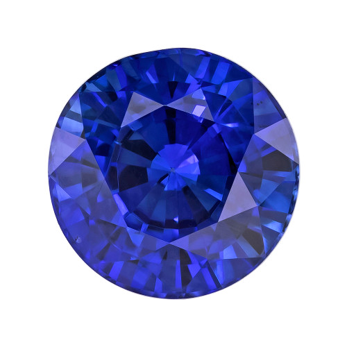 0.92 Carat Gemmy Blue Sapphire Gemstone, Round Shape, 5.4 mm, Royal Blue