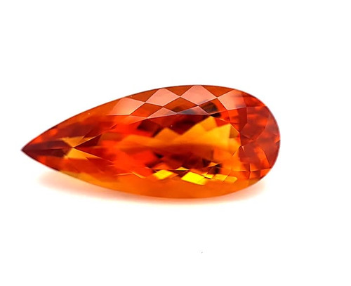 Pear Shape, 13.19 carats Orange Loose Citrine Gem, 22.26 x 11.97 x 9.56