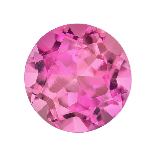 0.56 Carat Pretty Pink Tourmaline Gem, Round Shape, 5 mm