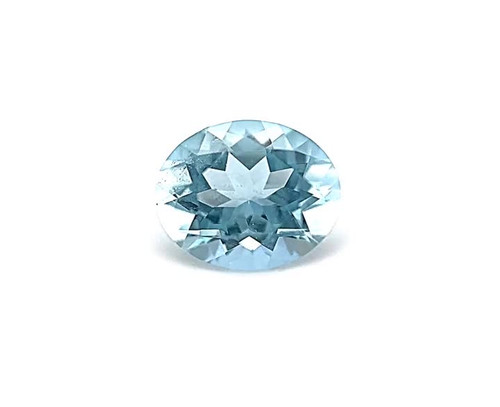 Round Shape Loose 1.15 Carats, Aquamarine Gemstone, 7.02 x 4.55