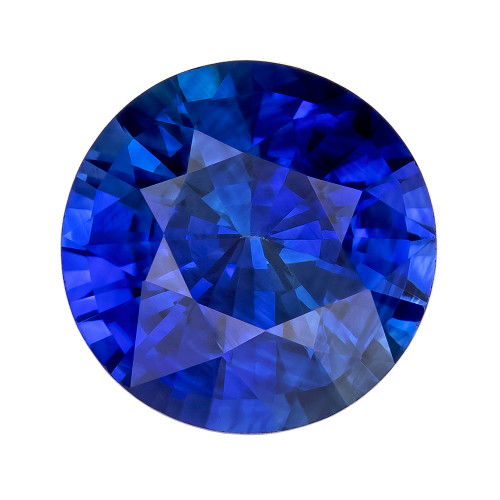 Popular Royal Blue Sapphire Gem,1.56 Carats, Round Shape, 7 mm