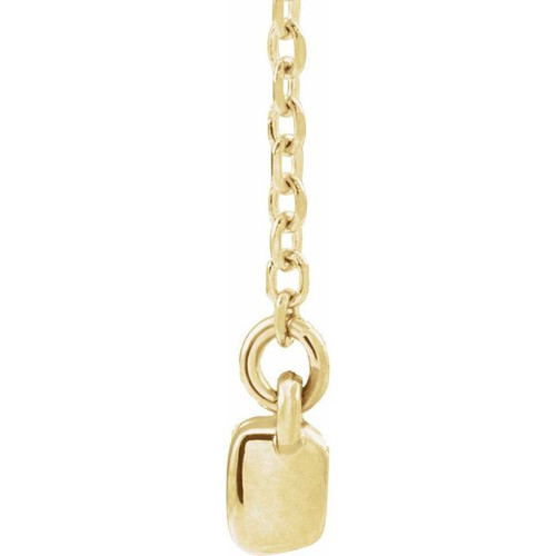 14 Karat Yellow Gold Natural Diamond French to Set Bar Necklace 1/2 CTW, 16 Inch - $1,460