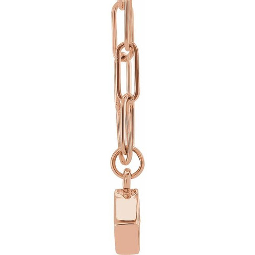 14K Rose 1/6 CT Natural Diamond Micro Bezel-Set 18" Necklace