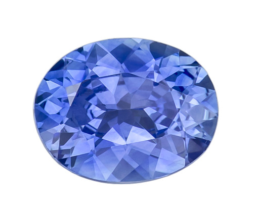 0.79 Carat Cornflower Blue Sapphire Gemstone, Oval Shape, 6.7 x 5.3 mm