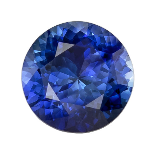 0.57 Carat Royal Blue Sapphire Gemstone, Round Shape, 4.9 mm