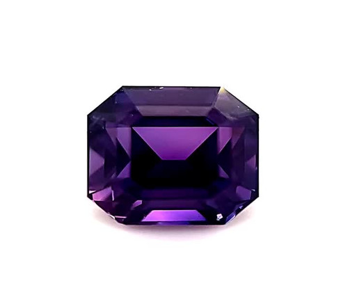 Asscher 3.34 carats Purple Sapphire, 7.71 x 7.64 x 5.83
