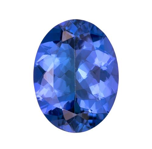 1.36 Carats, Bluish Purplish Color Tanzanite Gem, Oval Shape, 8.2 x 6.3 mm