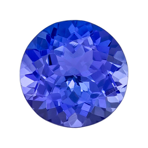 0.67 Carats, Bluish Purplish Color Tanzanite Gem, Round Shape, 5.6 mm
