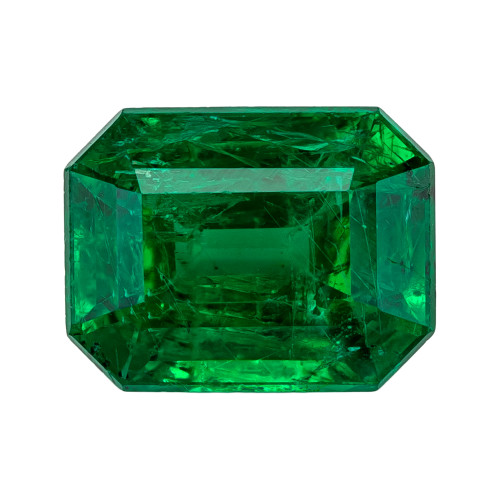 1.68 Carat Emerald Gemstone, Top Gem Quality, Octagon Cut, 8.1 x 6.2 mm