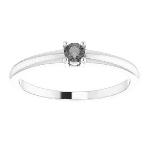 Sterling Silver Natural Gray Spinel Ring