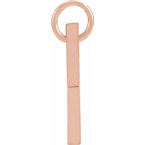 14K Rose .005 CT Natural Diamond Rhombus Pendant